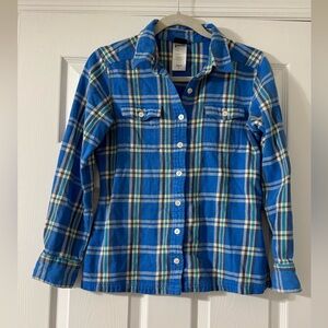 Patagonia Long-Sleeved FJord Flannel Shirt Organic Cotton Button Down Size 4